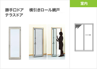 横匹ロール網戸